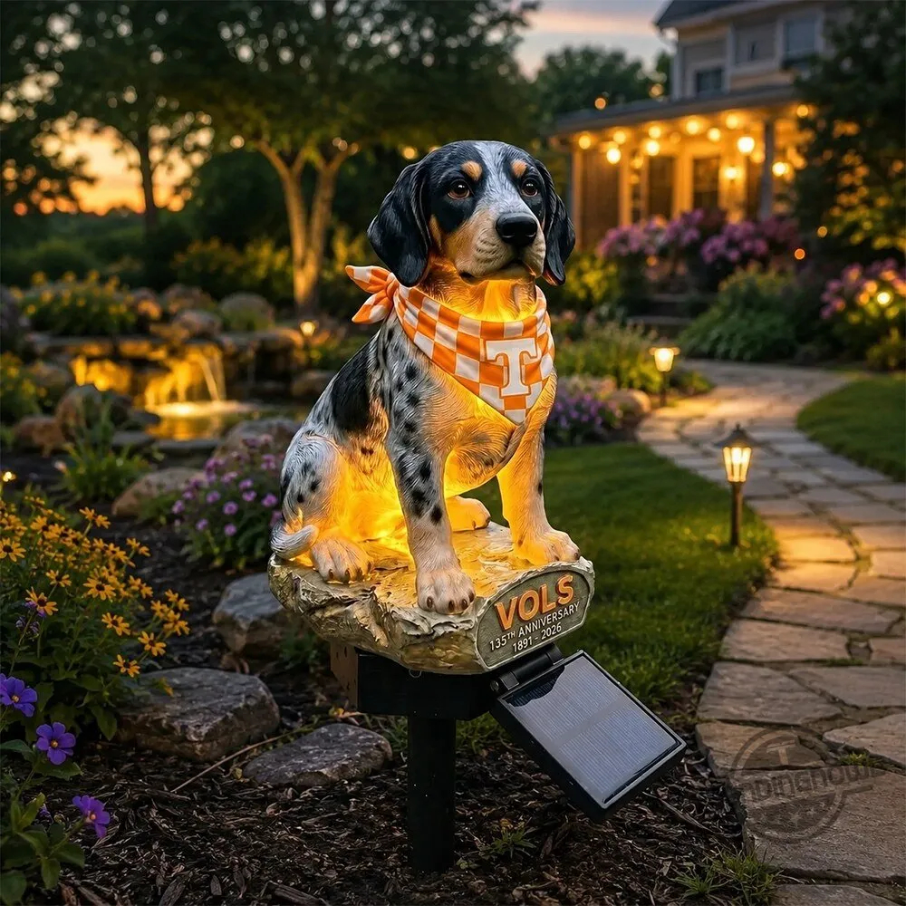 Tennessee Volunteers Smokey Mascot Solar Garden Light