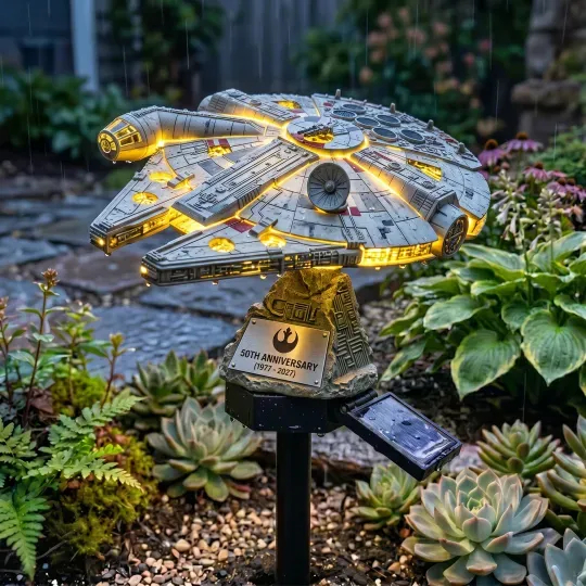 ST 60th Anniversary Enterprise NCC-1701 Solar Garden Light- Starship B