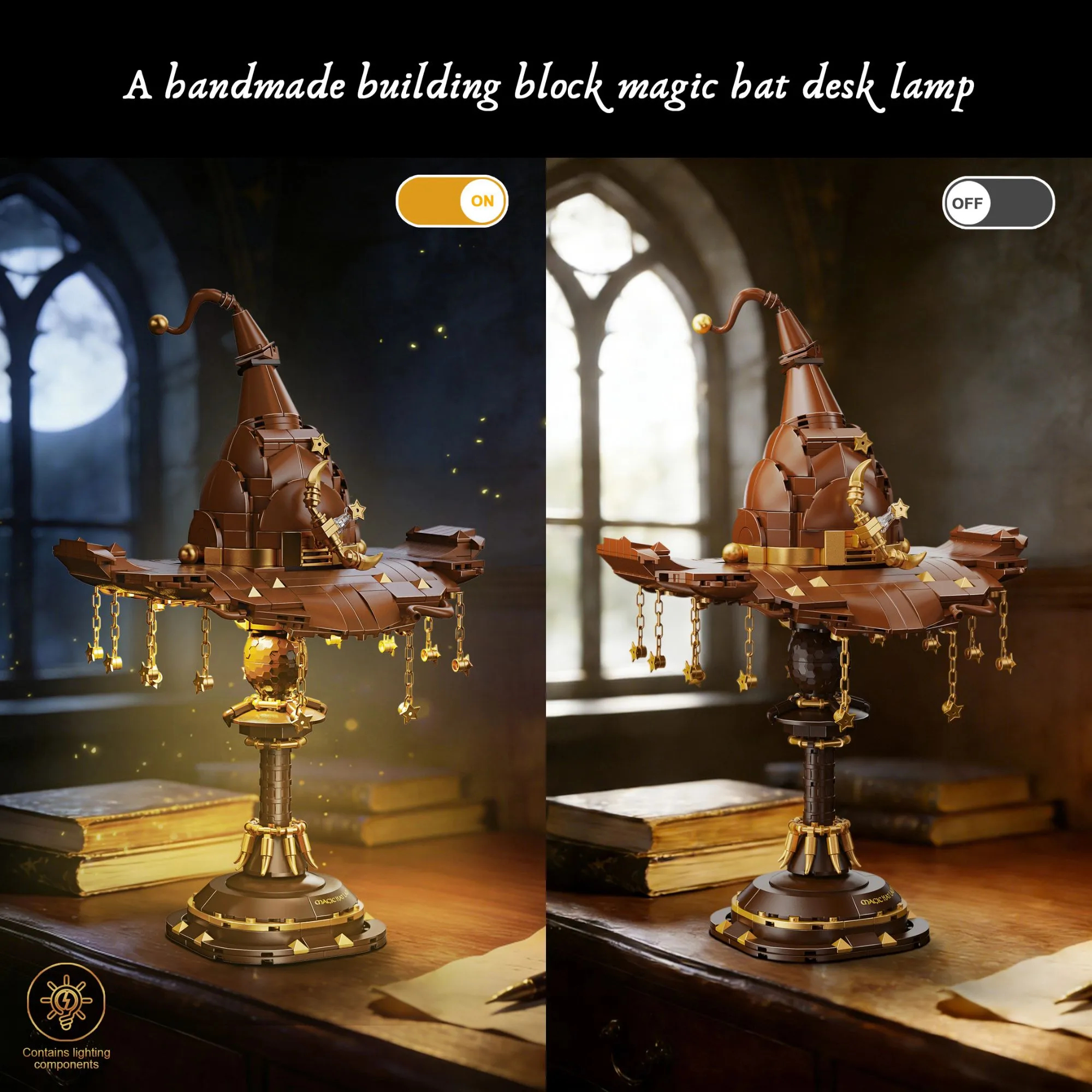 Magic Hat Building Blocks Desk Lamp