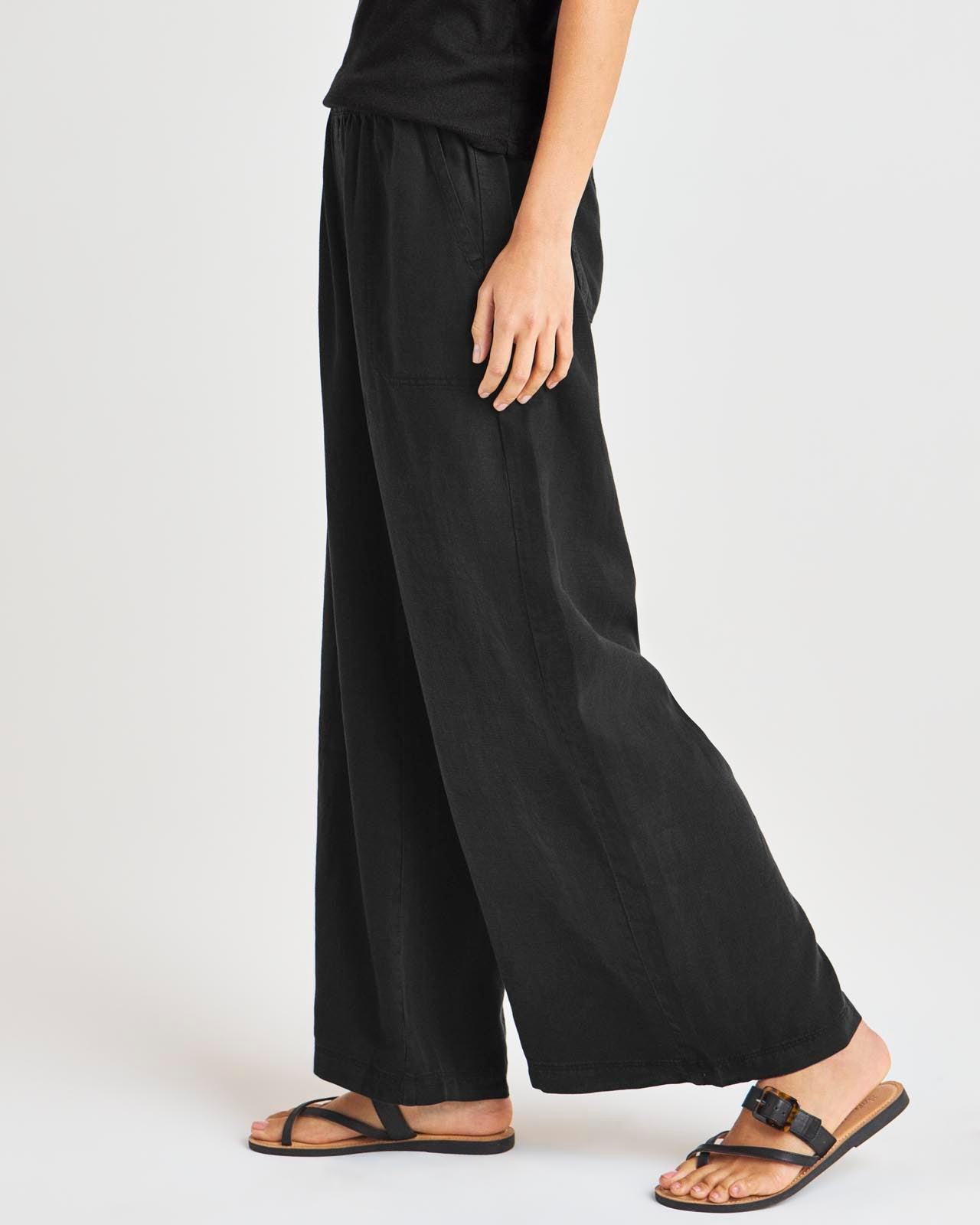 Women‘s Summer Linen and Lyocell Wide Leg Pants