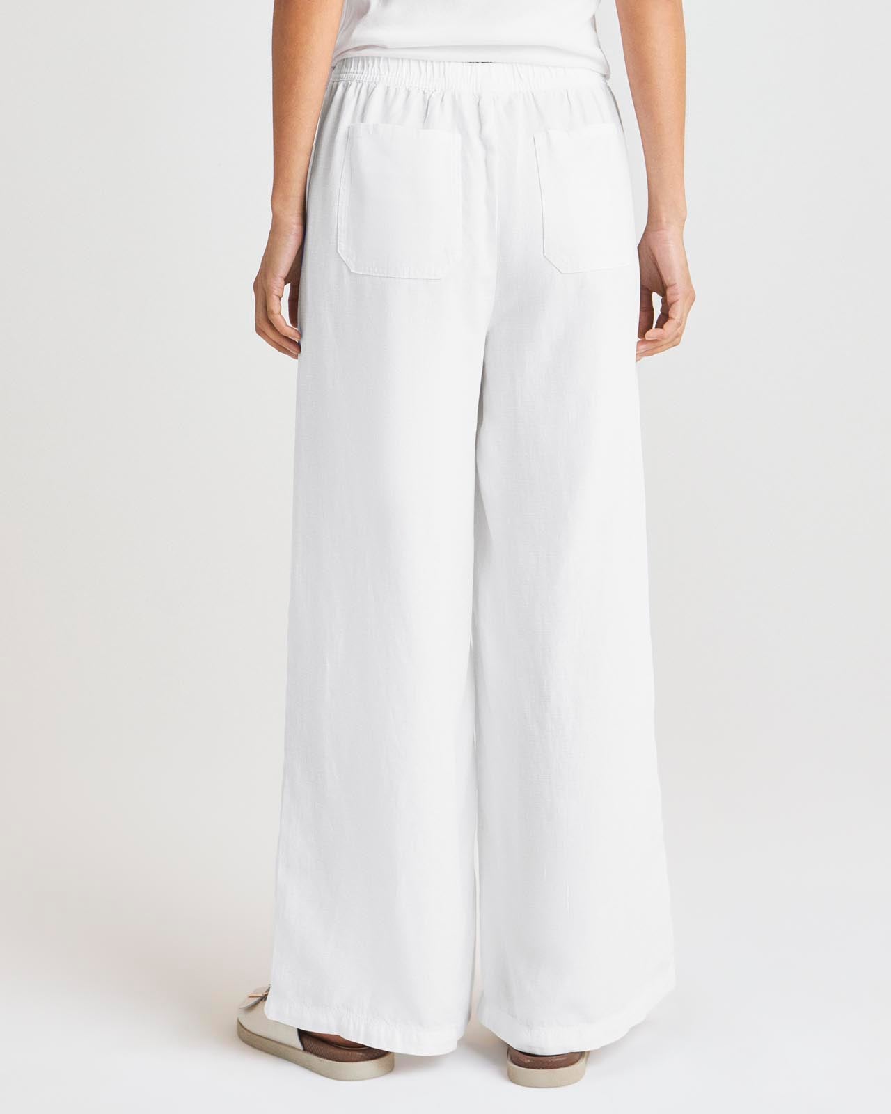 Women‘s Summer Linen and Lyocell Wide Leg Pants