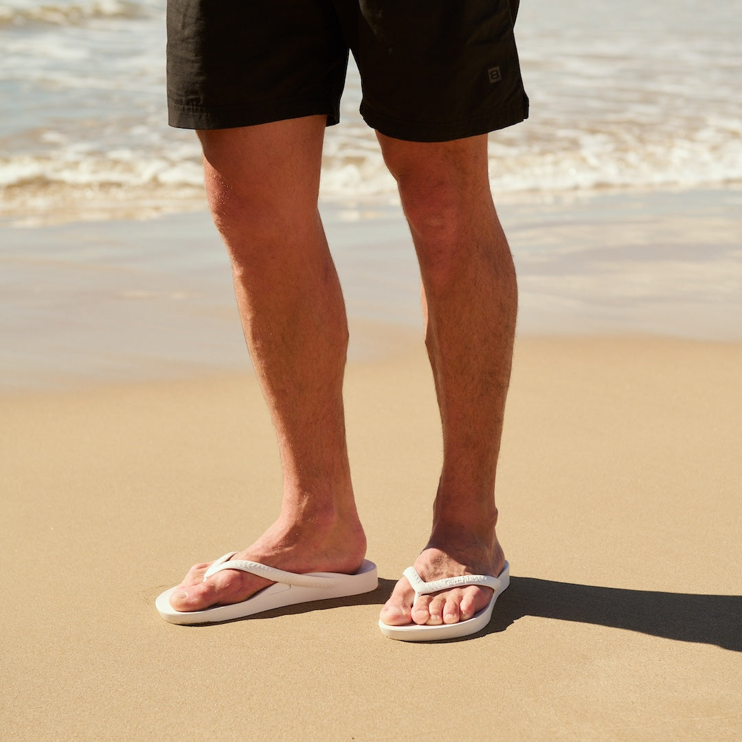 Arch Support Flip Flops - Classic - White