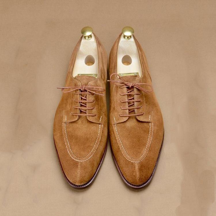 Suede Lace-Up Formal Dress Shoes-Zittor