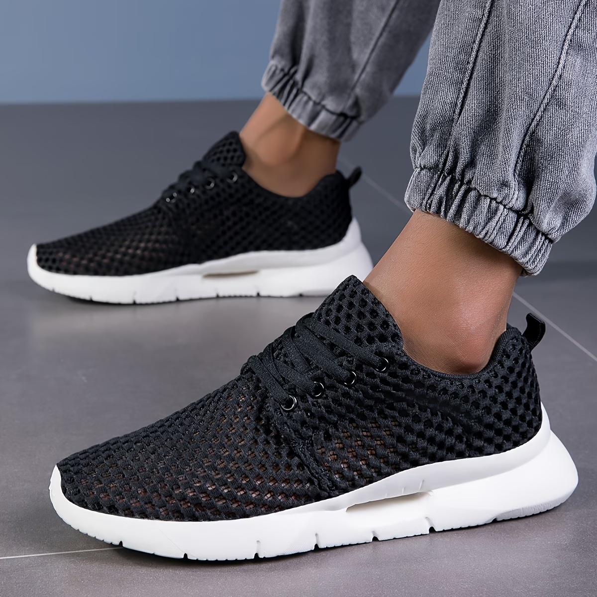 Breathable Running Flats Sports Sneakers Men's Casual Shoes