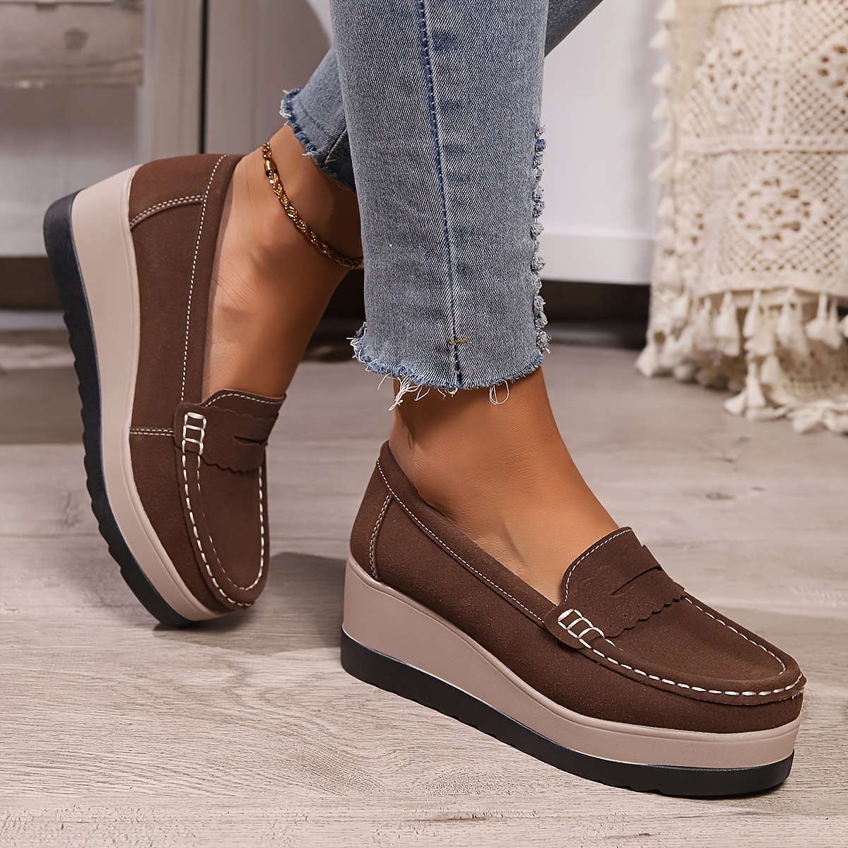 Women's Comfortable Platform Loafers