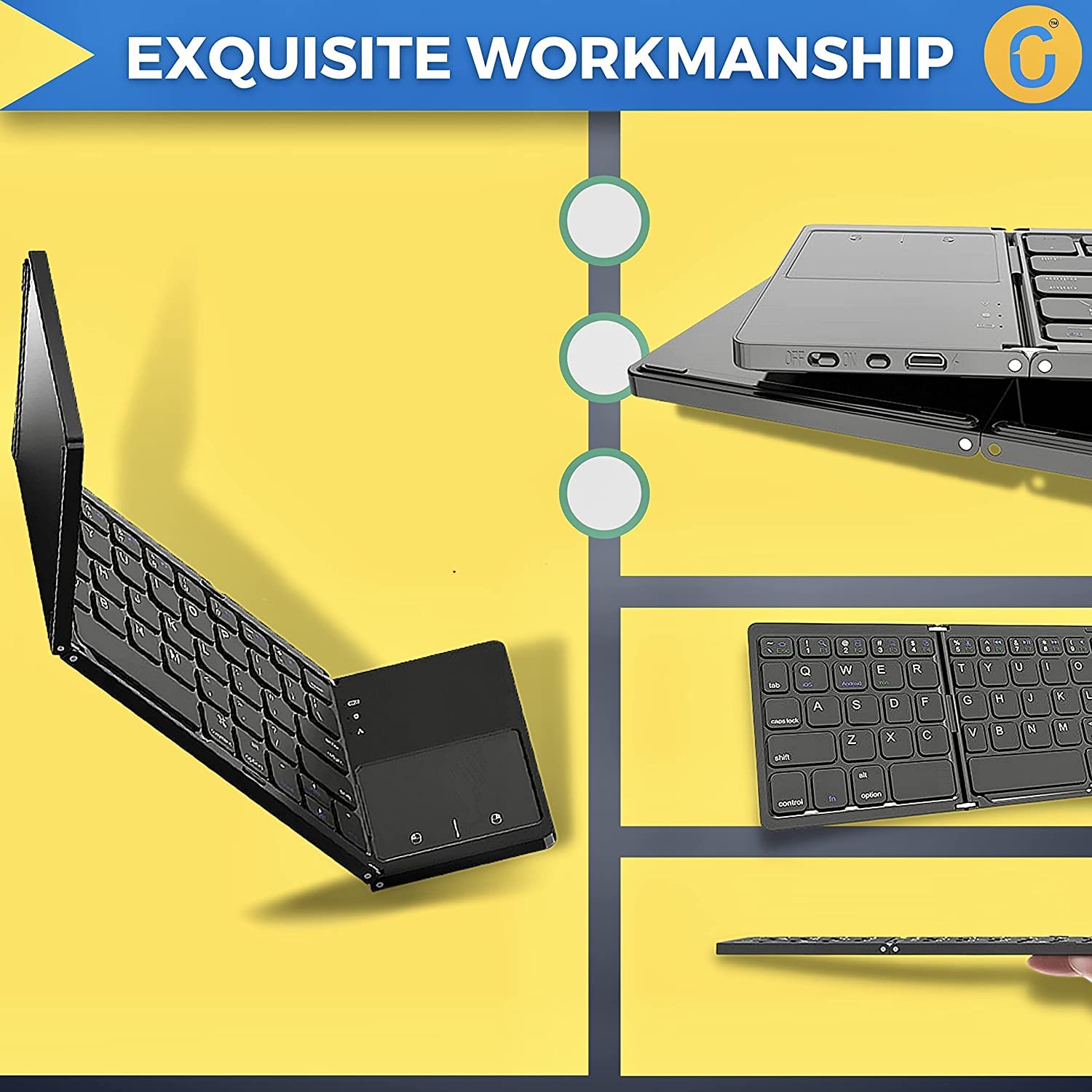 (Almost Sold Out) Foldable Wireless Bluetooth Keyboard For Phone&Tablets (Free Shipping)