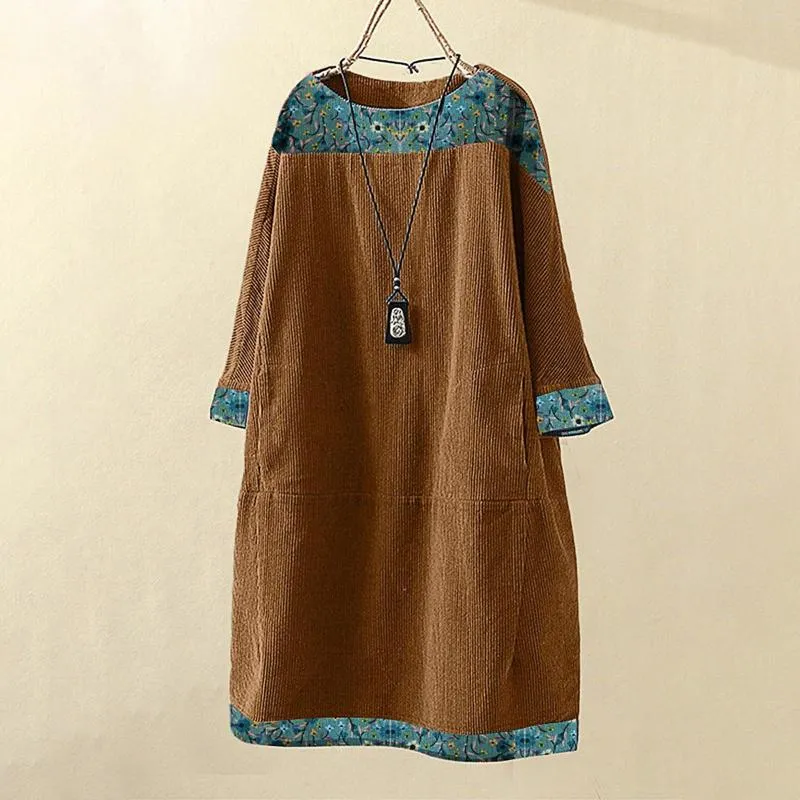 Women's casual corduroy print dress-Buy 2 Get Free Shipping