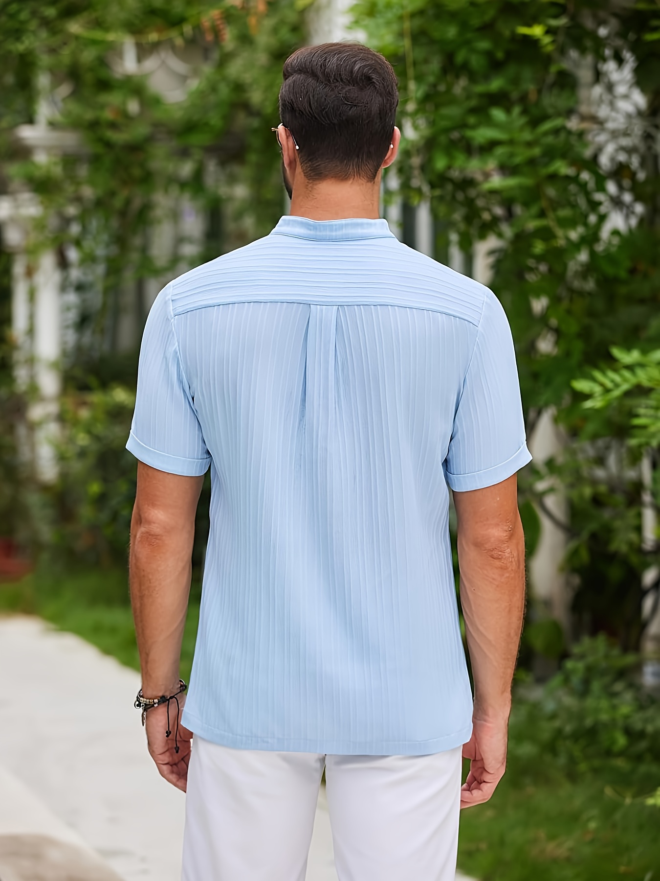 Men's Casual Breathable Striped Golf Shirt