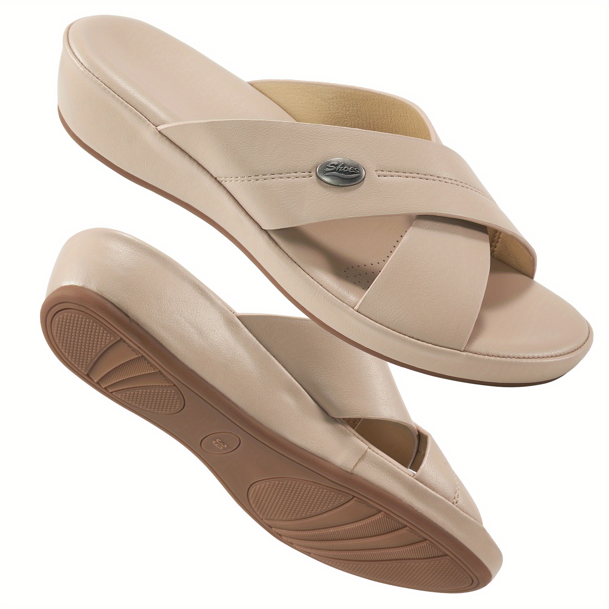 🔥US BEST SELLER🔥Women's Comfortable Orthopedic Leather Flat Sandals