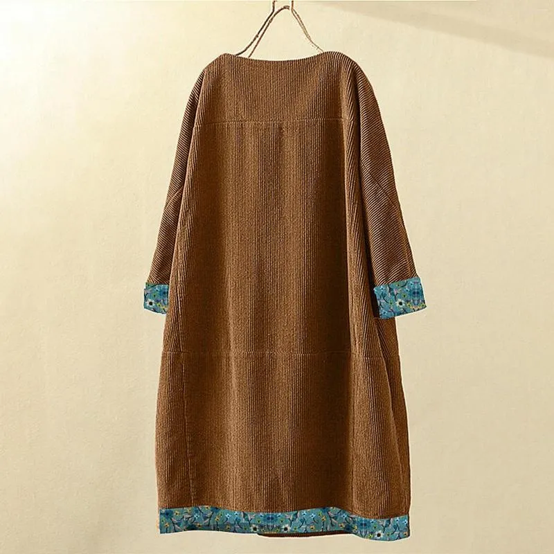 Women's casual corduroy print dress-Buy 2 Get Free Shipping