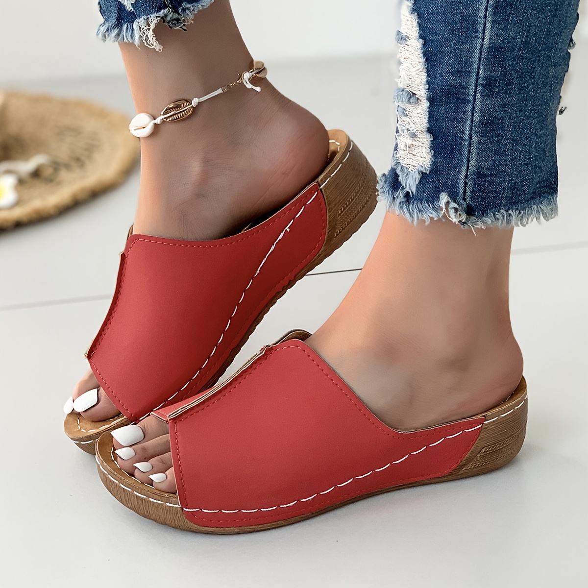 Women's Comfortable Platform Sandals - Casual Open Toe Summer Shoes