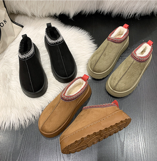 Women's Cotton Velvet Warm Snow Shoes