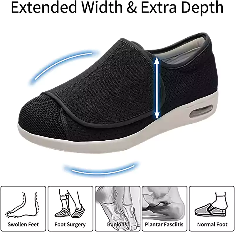 Velcro Comfort Orthopedic Walking Slip-On Shoes