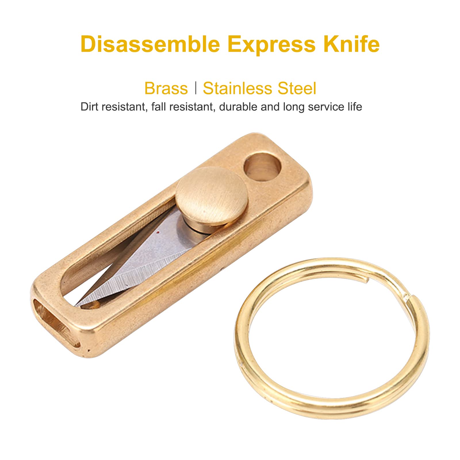 🔥LAST DAY 60% OFF🔥Brass Mini Push Knife Keychain-FREE SHIPPING