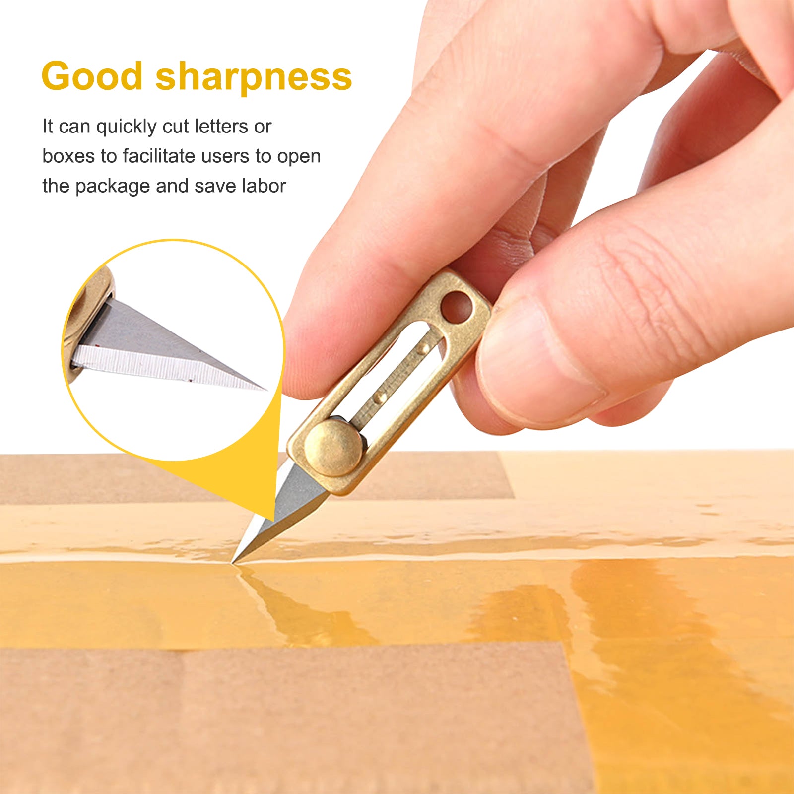 🔥LAST DAY 60% OFF🔥Brass Mini Push Knife Keychain-FREE SHIPPING