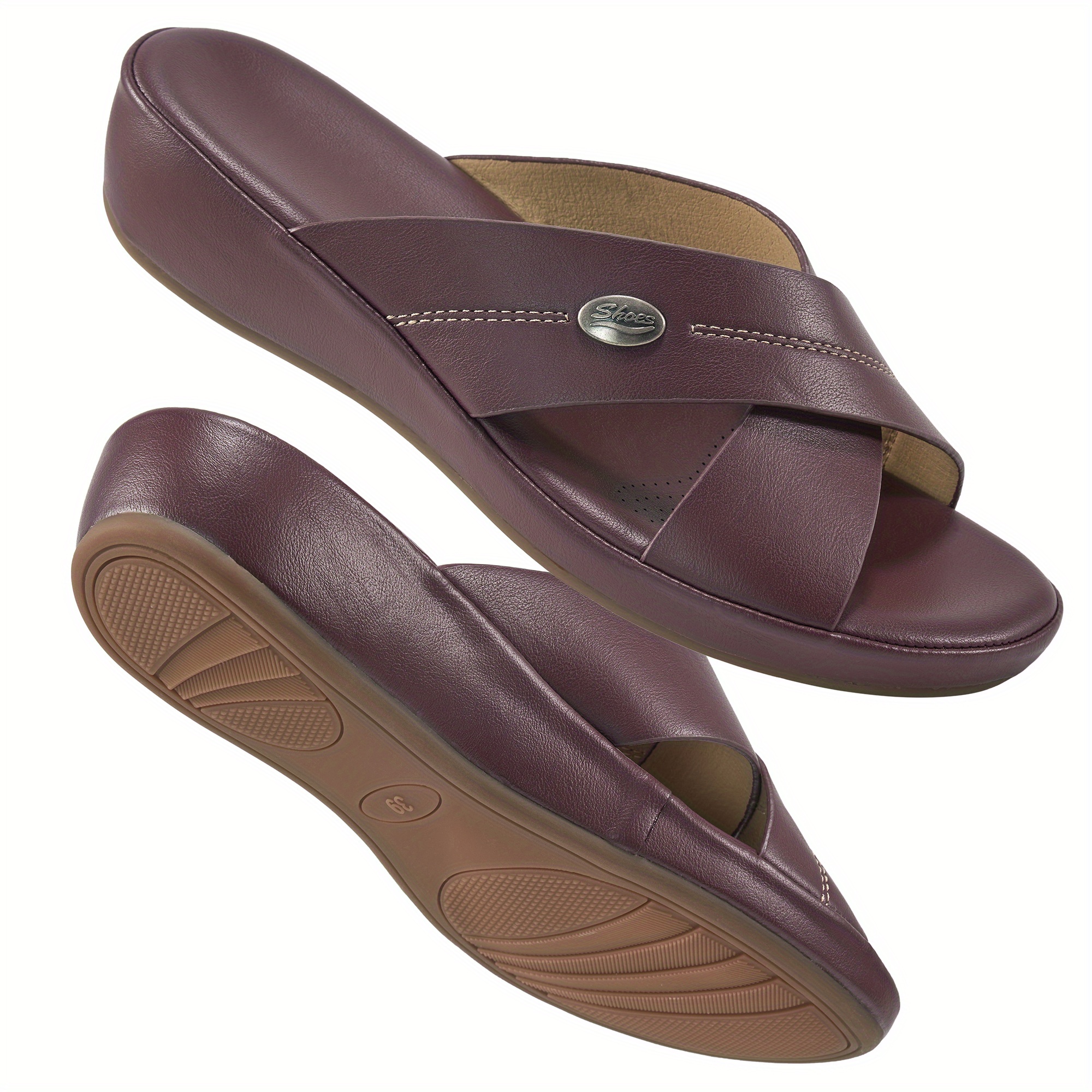 🔥US BEST SELLER🔥Women's Comfortable Orthopedic Leather Flat Sandals