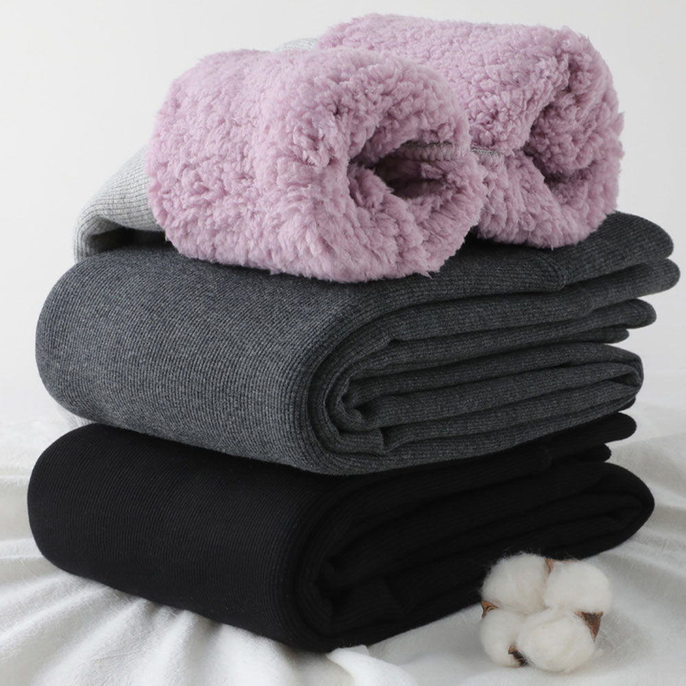 Grattlamm™ Stretchiga tighta Leggings för kvinnor med hög midja i tjock fleece