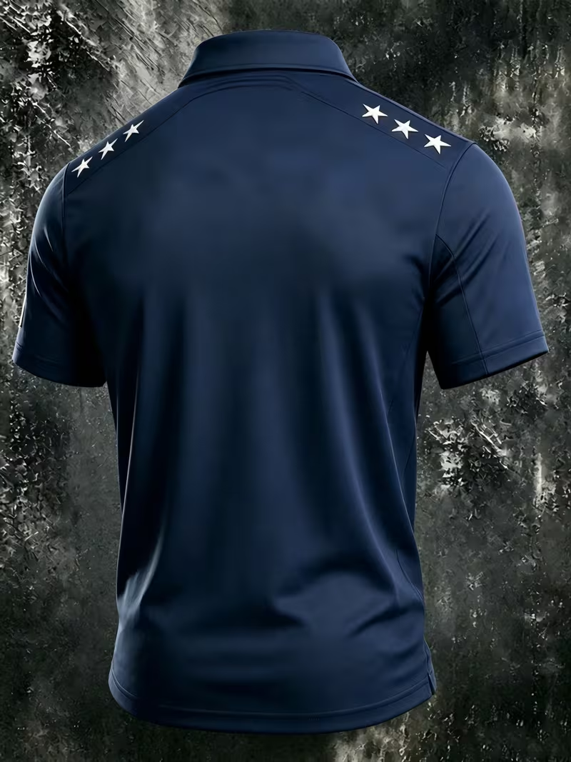 Men’s Patriotic Quick-Dry Tactical Polo Shirt-Embrace American Freedom