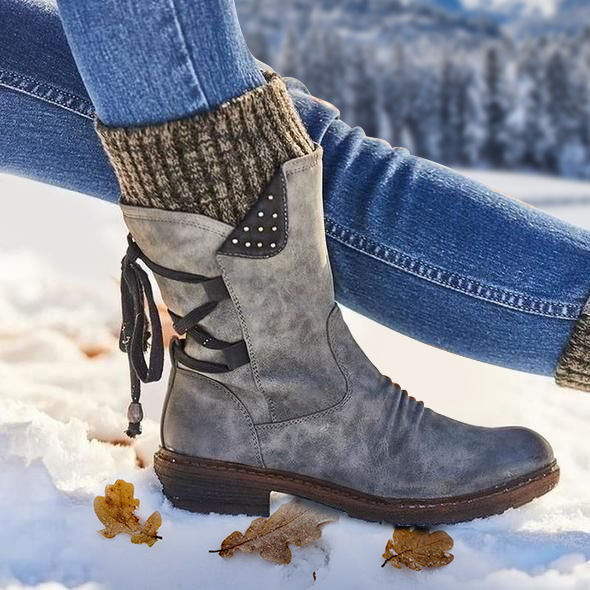 🔥Black Friday 50% OFF - Women's Winter Warm Back Lace Up Snow Boots