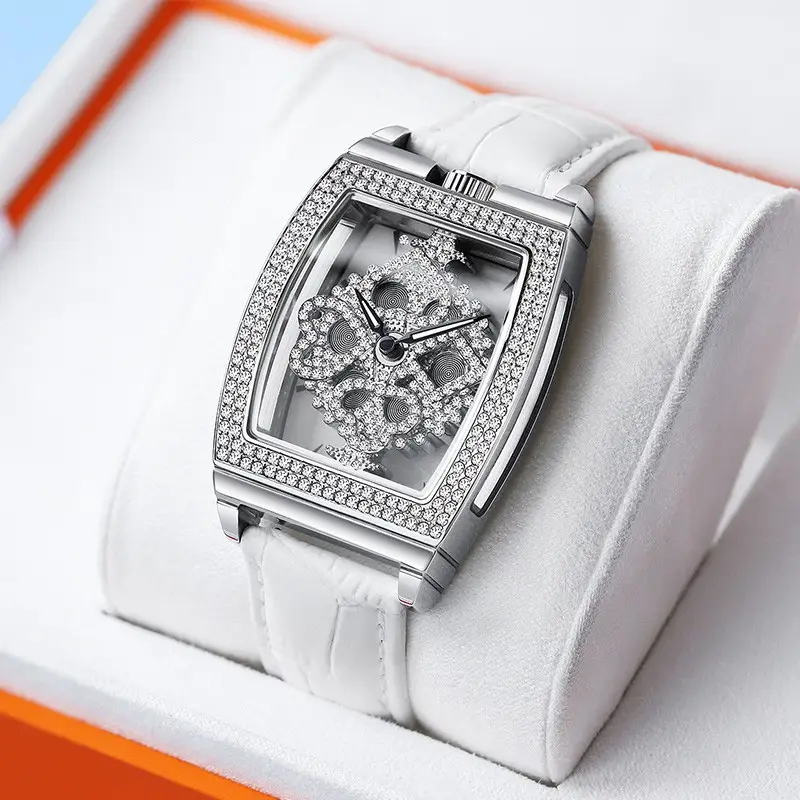 Poker Goddess Rotating Skeleton Watch