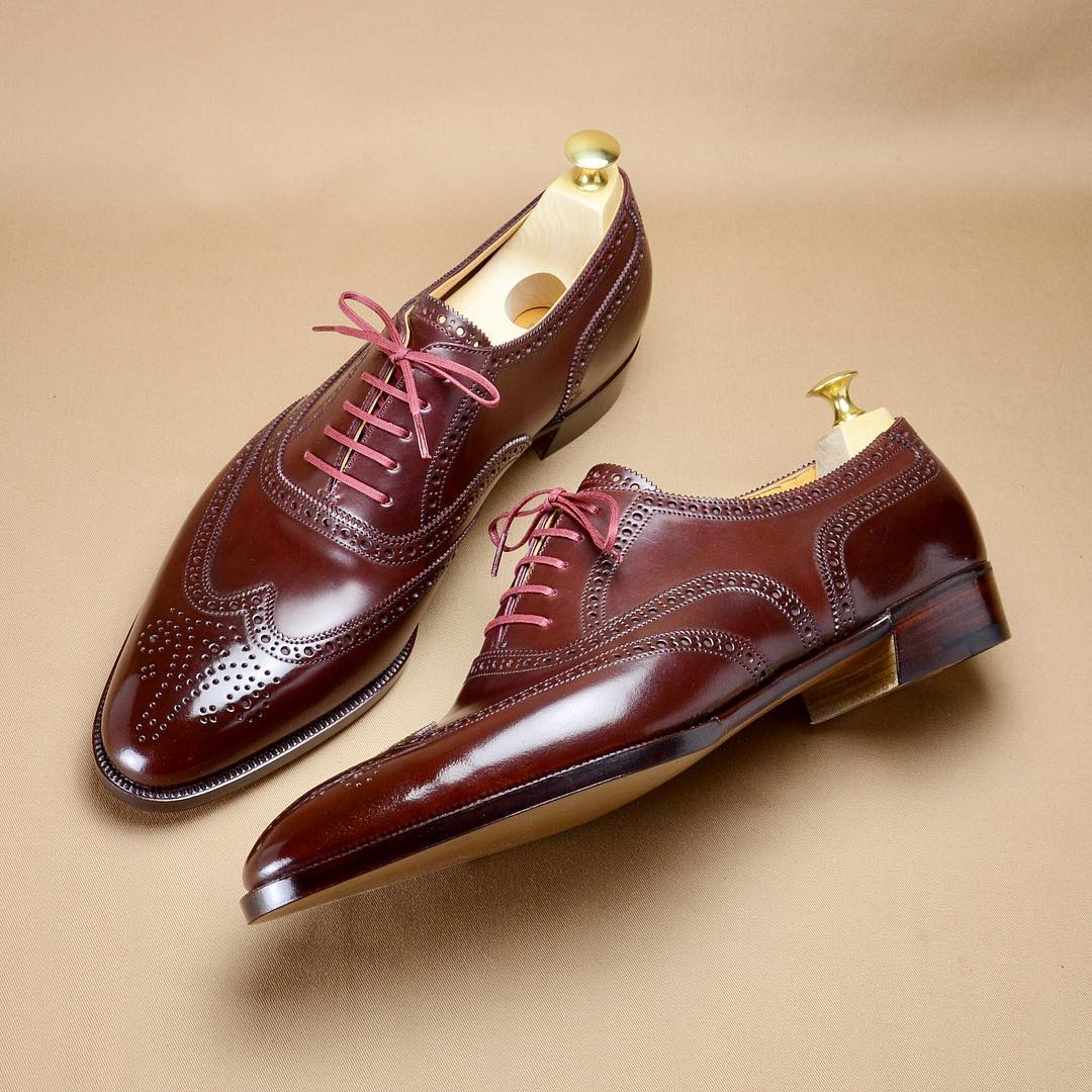 New men's red brogues-Zittor