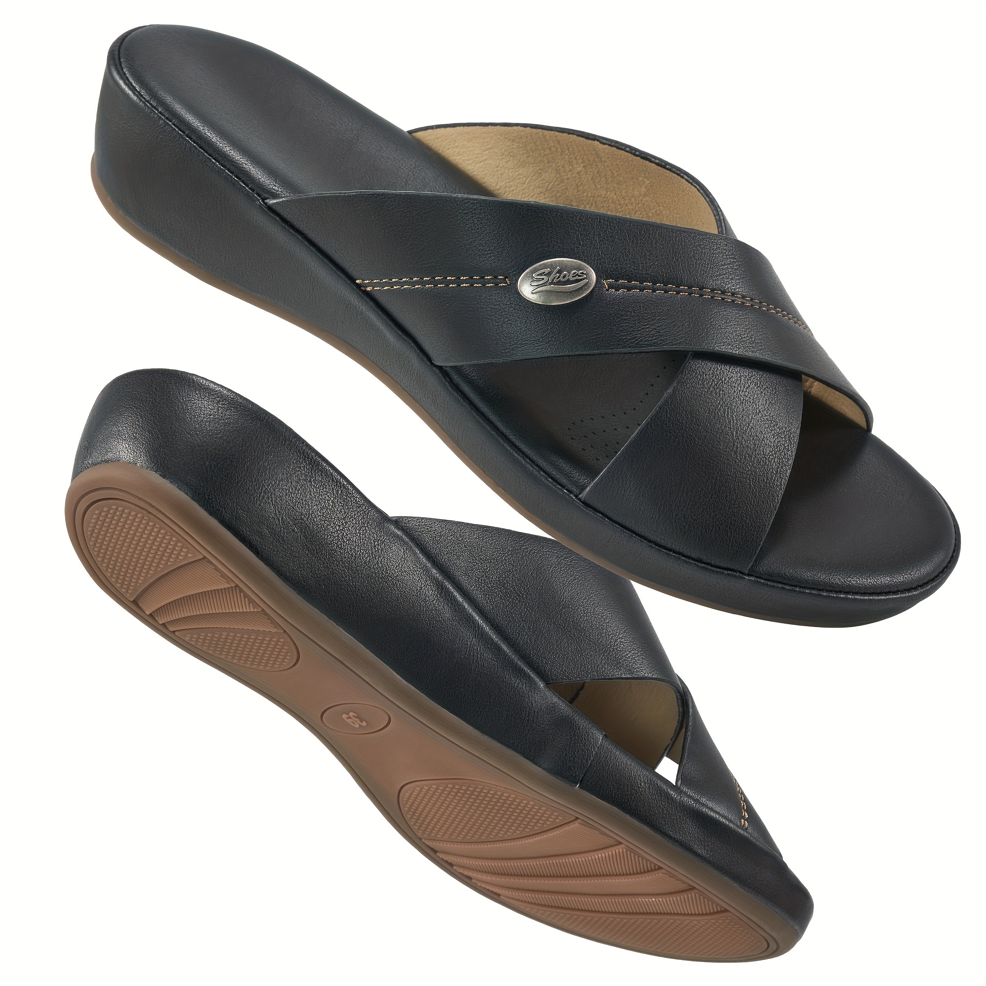 🔥US BEST SELLER🔥Women's Comfortable Orthopedic Leather Flat Sandals