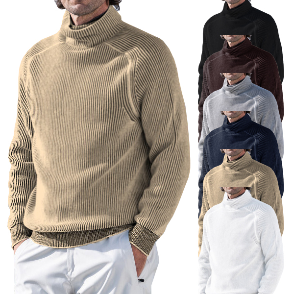 Cashmere turtleneck ski sweater