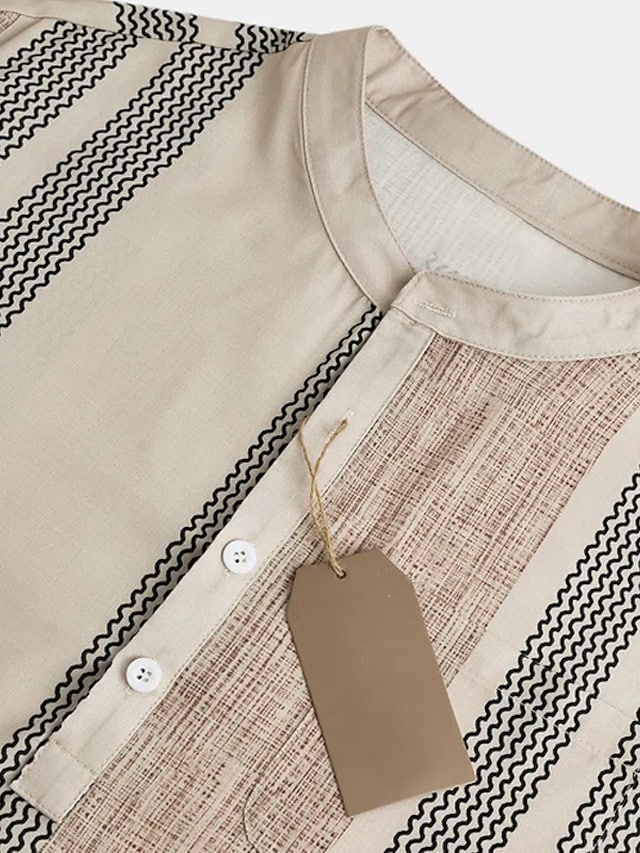 Men's Casual Shirt Henley Shirt