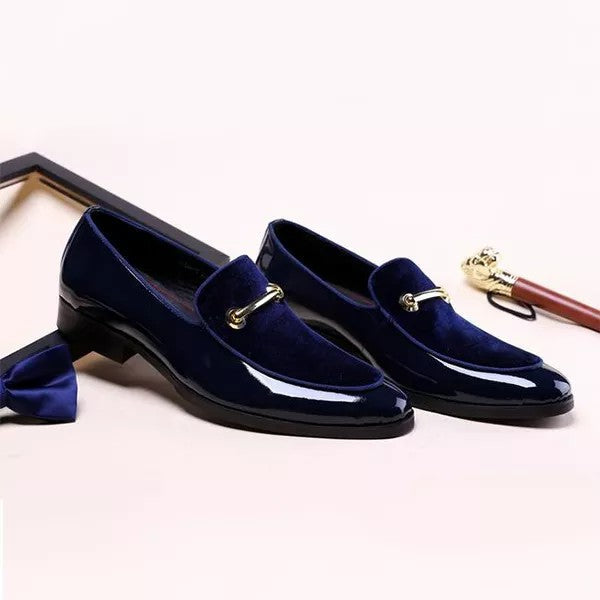 PLUS SIZE MEN WEDDING BLUE DRESS SHOES-Zittor