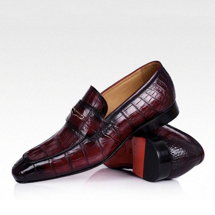 Men's Luxury Alligator Slip-On Formal Loafers-Zittor