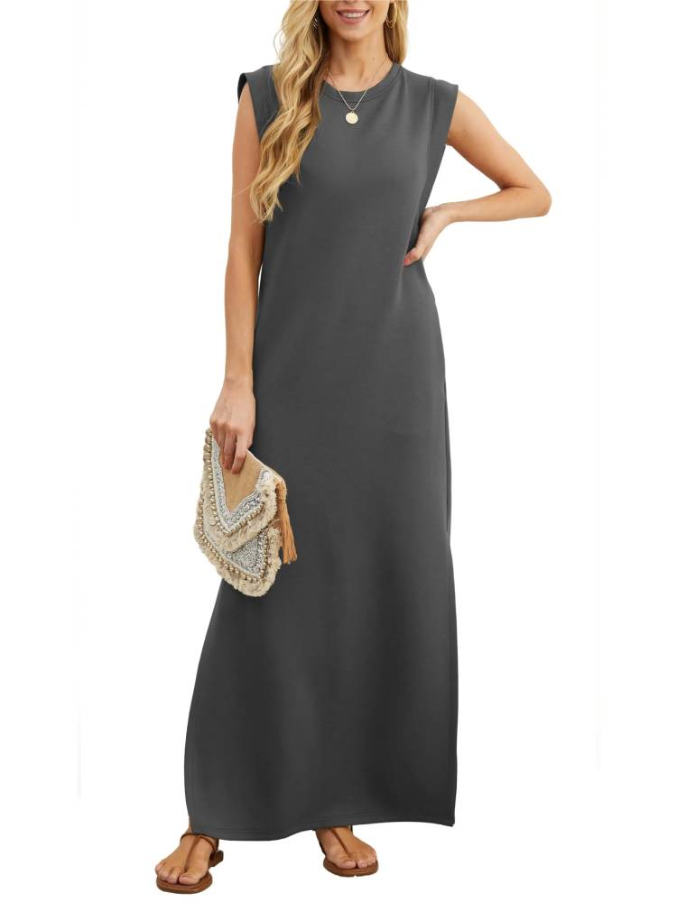 Women's Casual Loose Split Wrinkle-Free Maxi Dress