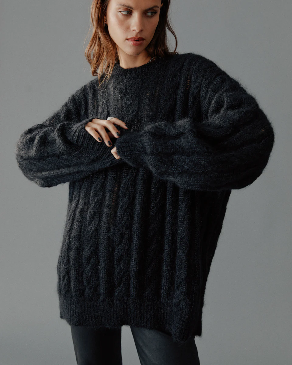 The Light Oversized Cable Knitted Sweater