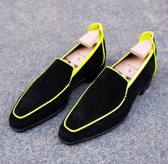 Square Toe Men Suede Loafers-Zittor