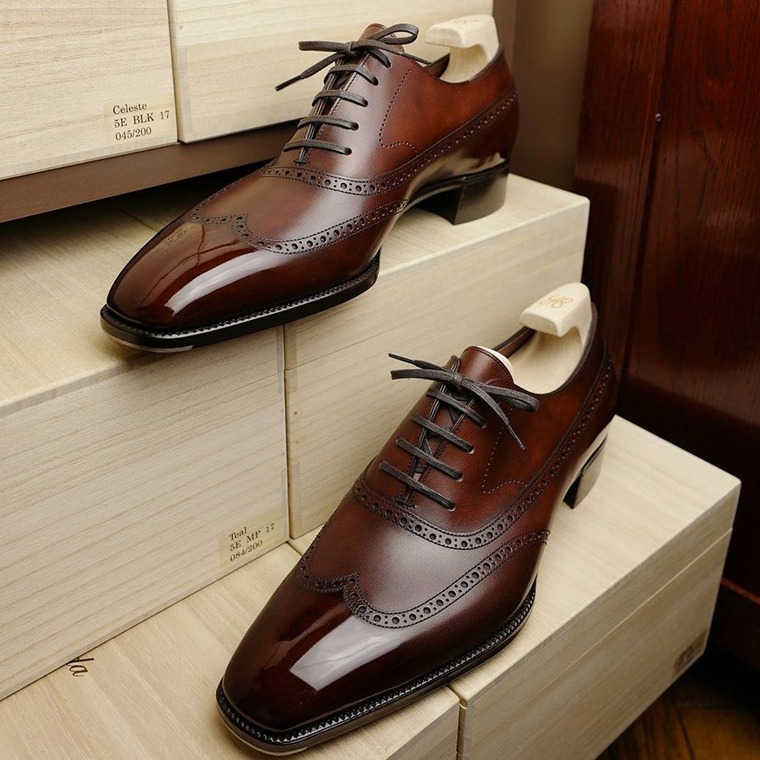 All Brown Oxford Dress Shoes-Zittor