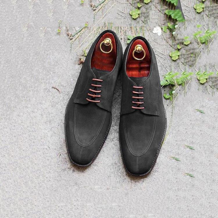 Suede Lace-Up Formal Dress Shoes-Zittor