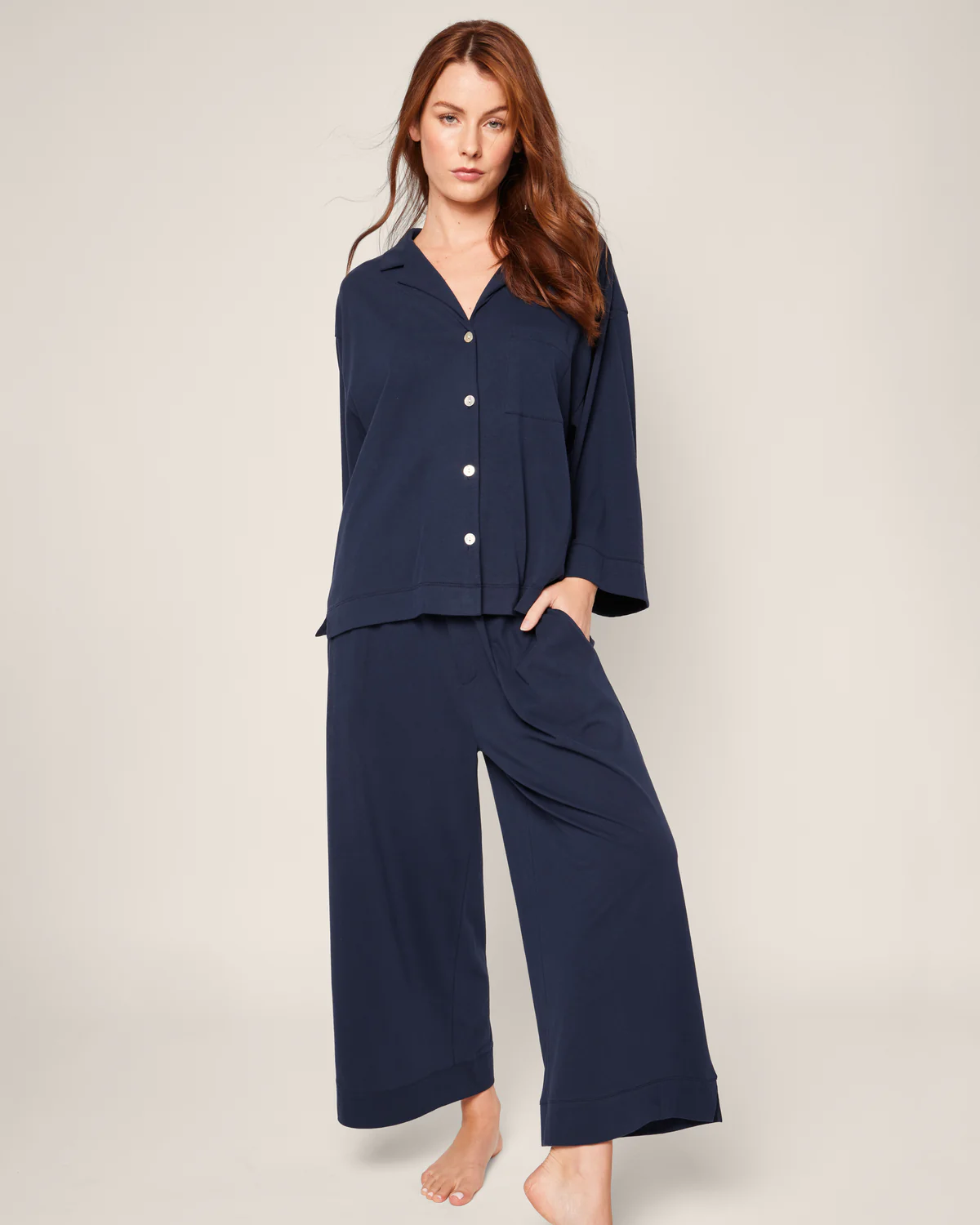 The Olivia Wide-Leg Pima Cotton Pajama Set