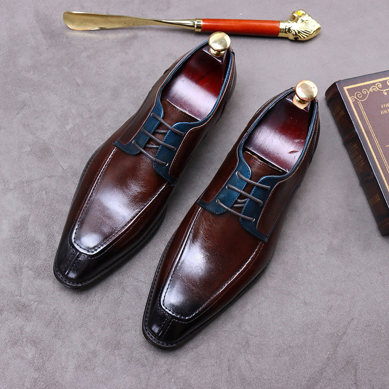 2022 Vintage Men's Leather Lace Up Dress Shoes-Zittor