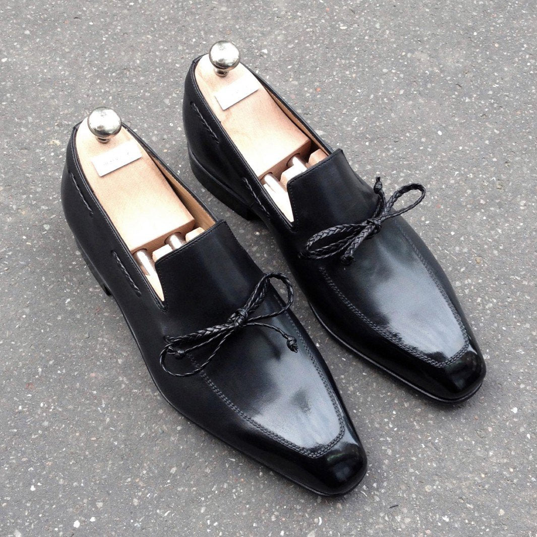 Handmade Bow Tie Slip On Loafer-Zittor