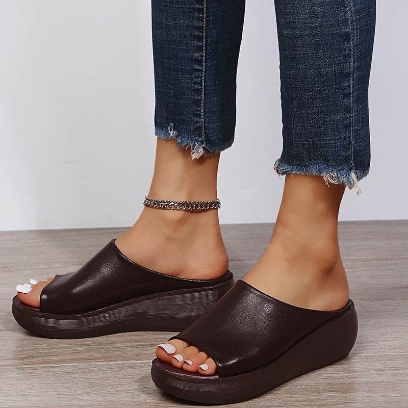 🔥LAST DAY SALE-49% OFF-👡Ladies Leather Sole Slippers