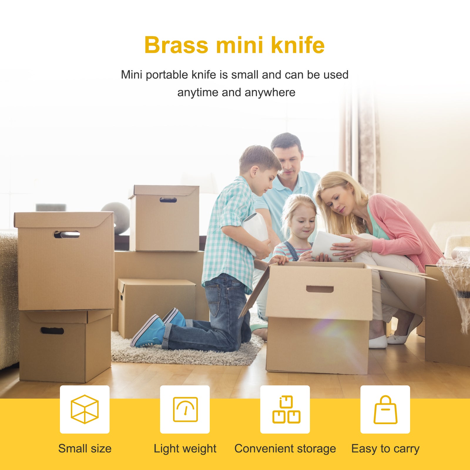 🔥LAST DAY 60% OFF🔥Brass Mini Push Knife Keychain-FREE SHIPPING