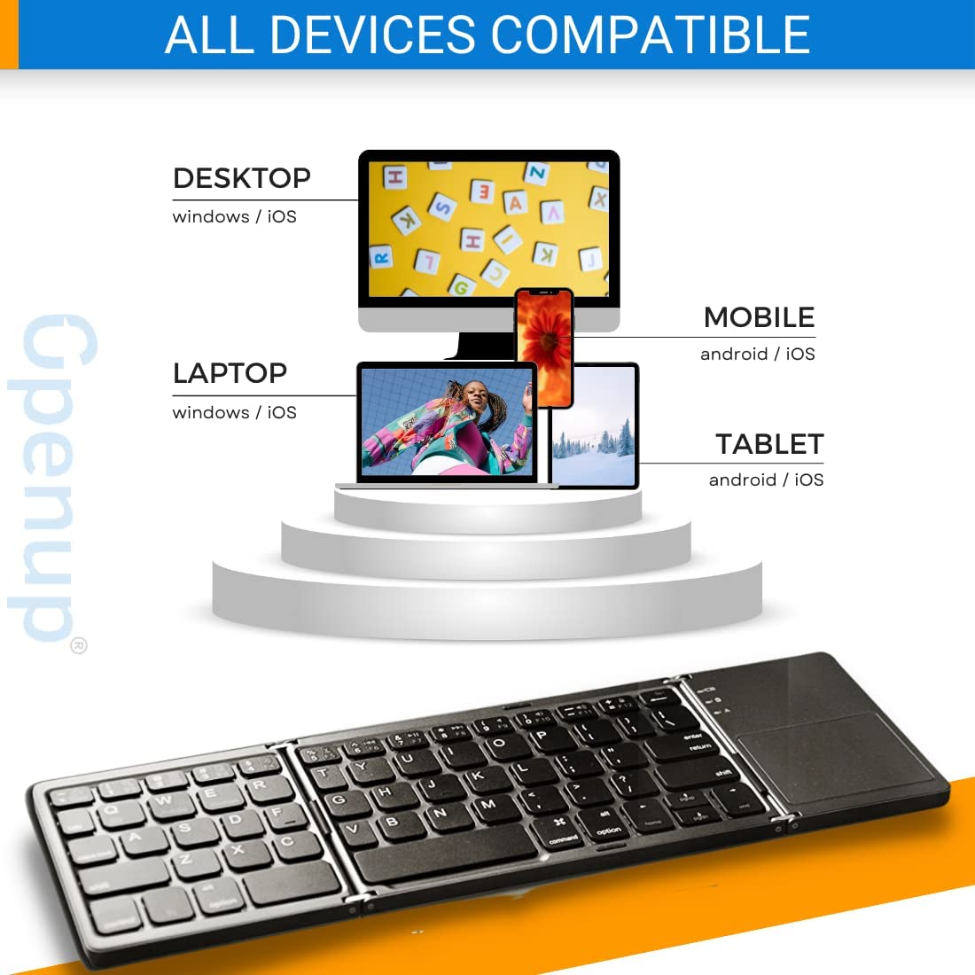 (Almost Sold Out) Foldable Wireless Bluetooth Keyboard For Phone&Tablets (Free Shipping)