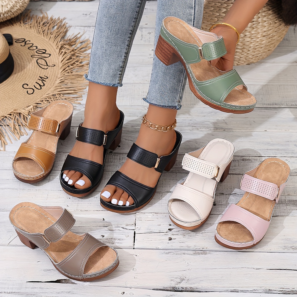Women's Block Heeled Sandals