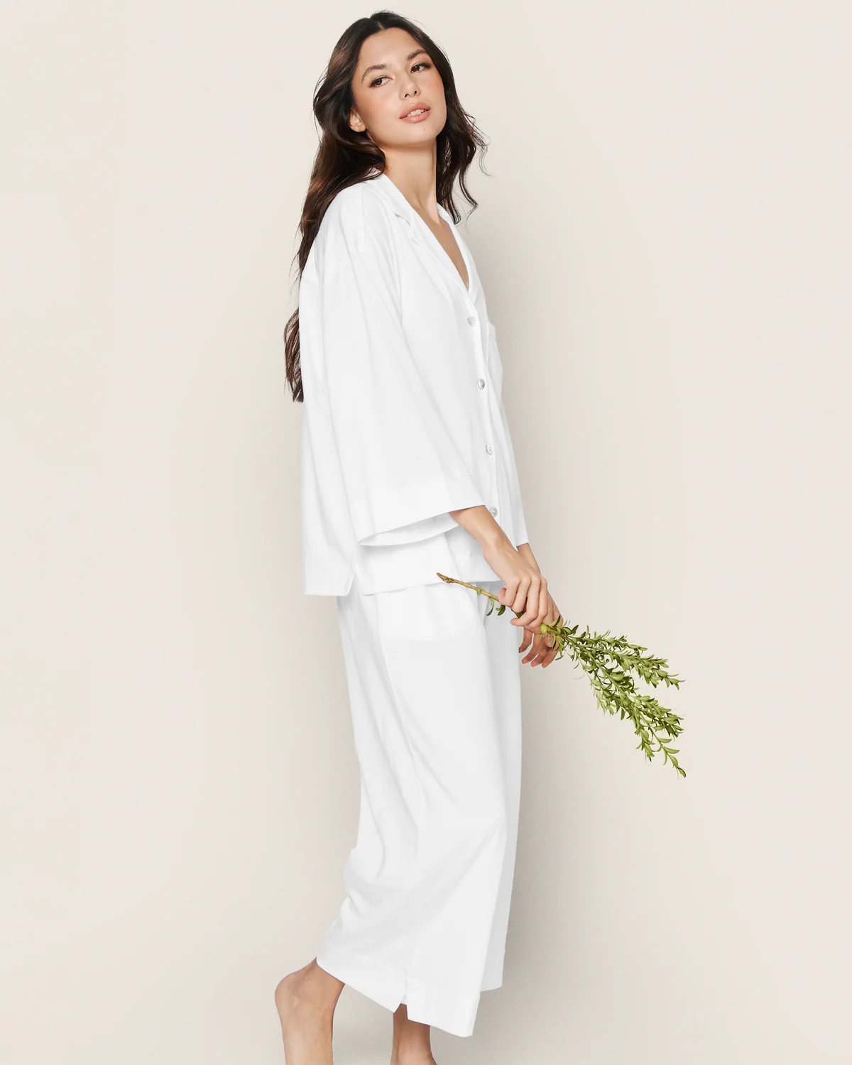The Olivia Wide-Leg Pima Cotton Pajama Set