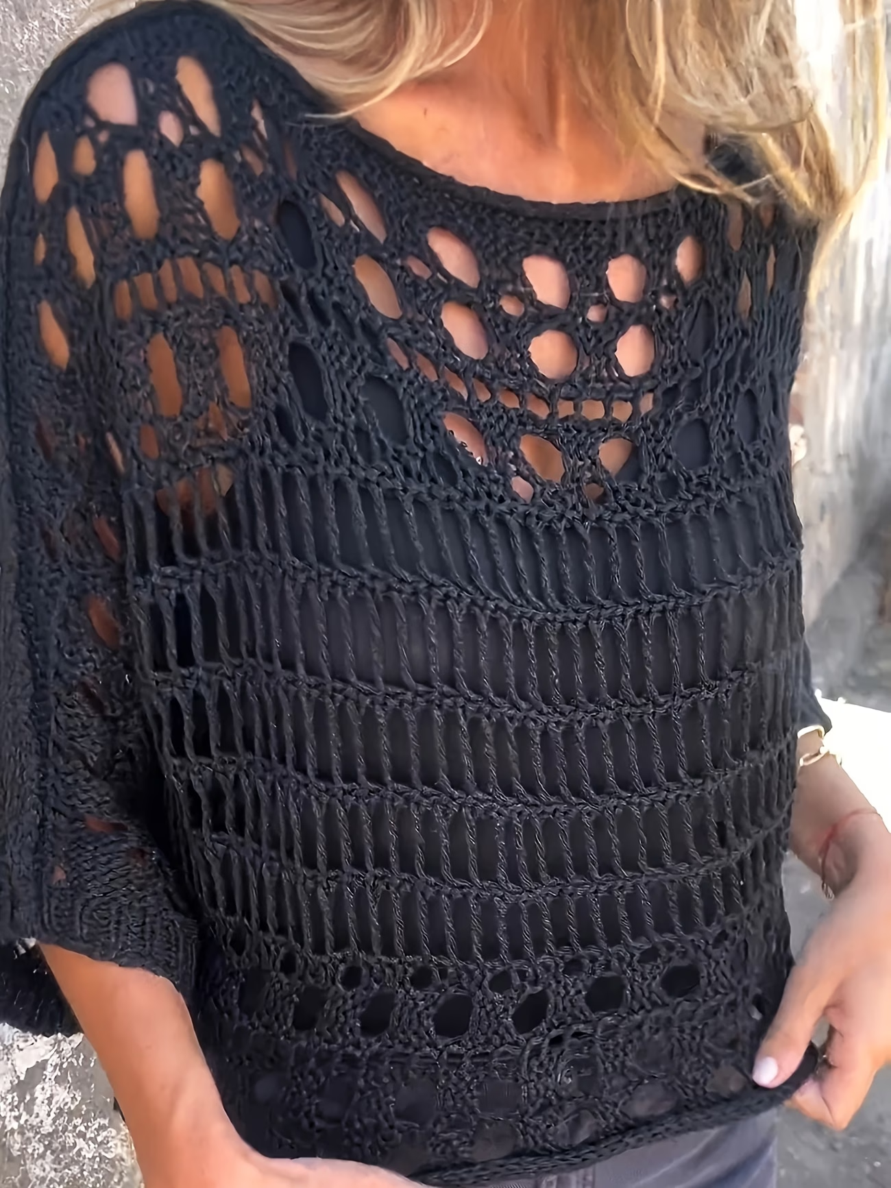 ✨ Crochet Off-Shoulder Cover Up | Beach Vacation Essential