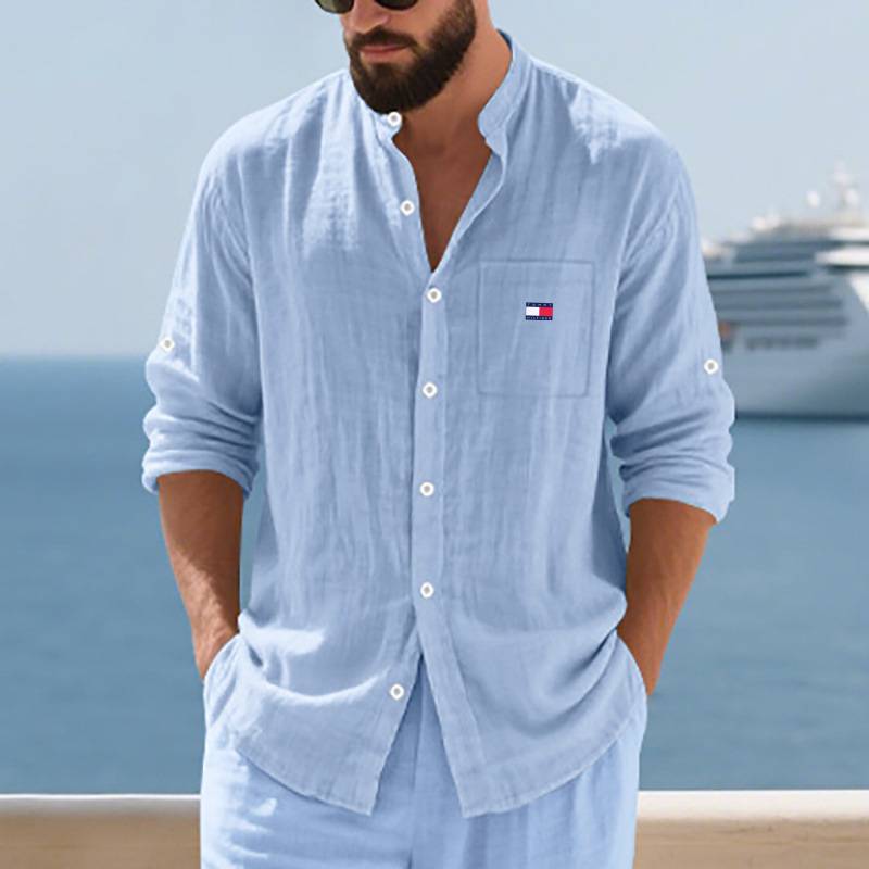 Men's Comfortable Cotton-linen 2‑Piece Set
