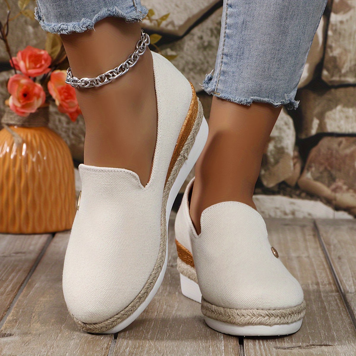 Women's Solid Color Casual Loafers