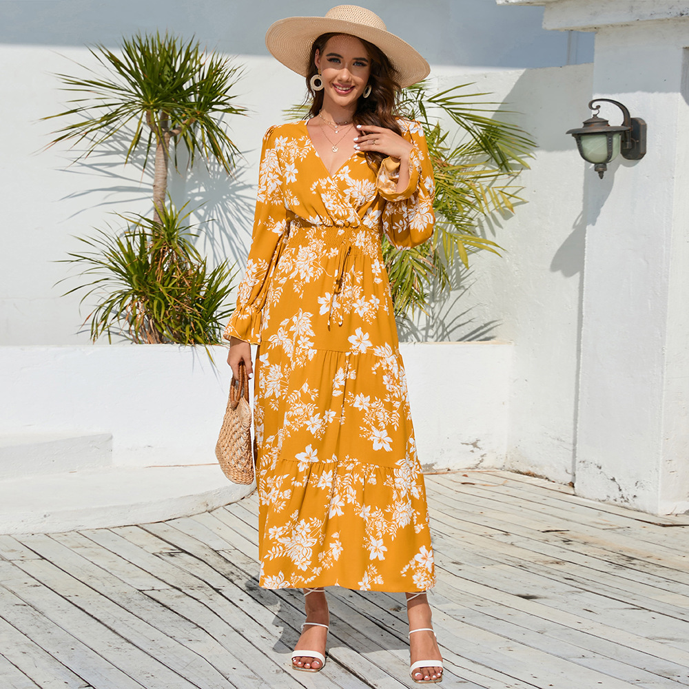 🔥Temperament lantern sleeve cake dress