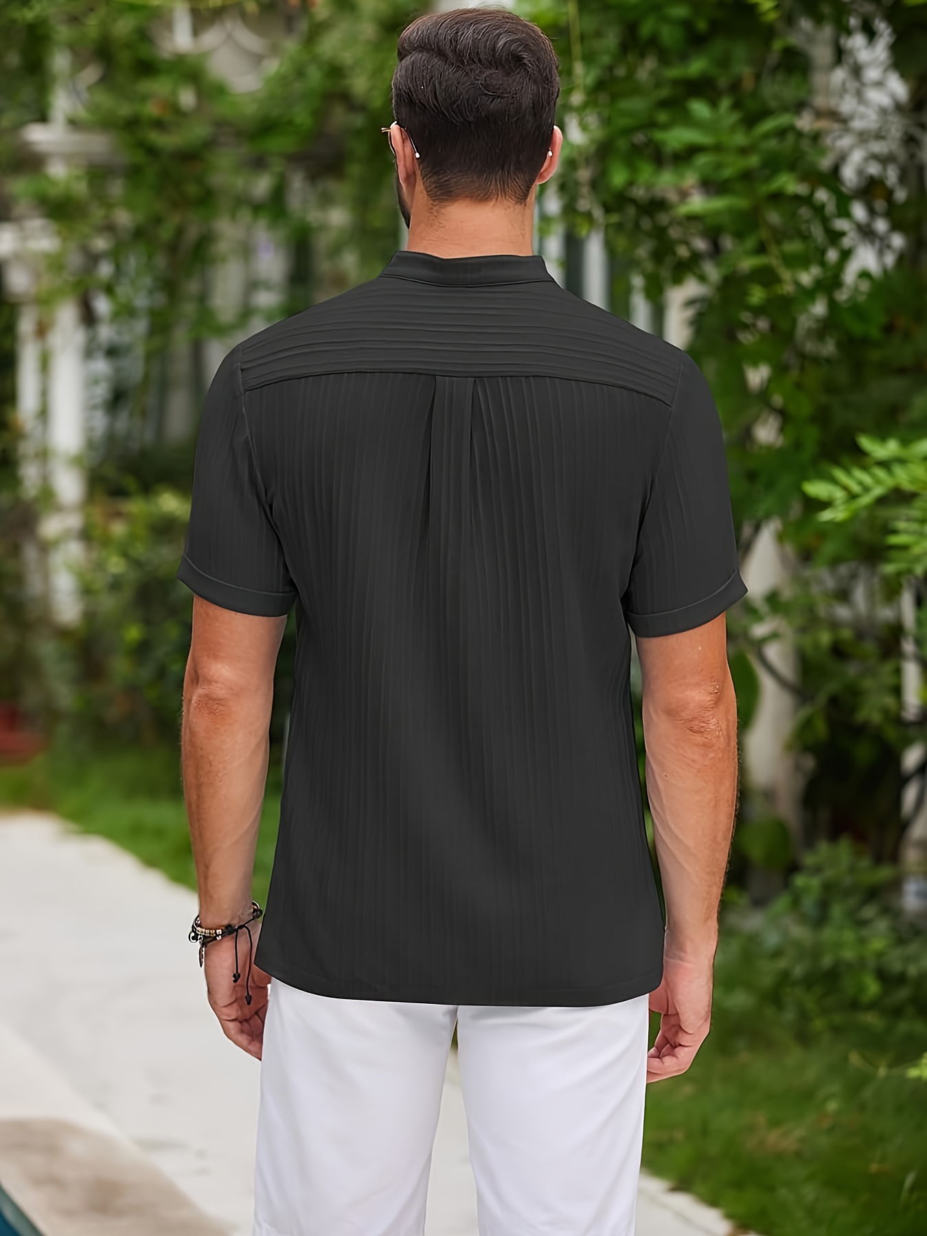 Men's Casual Breathable Striped Golf Shirt