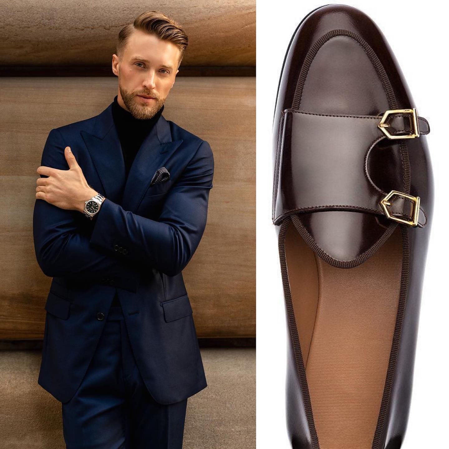 Brown Glossy Double Monk-Zittor