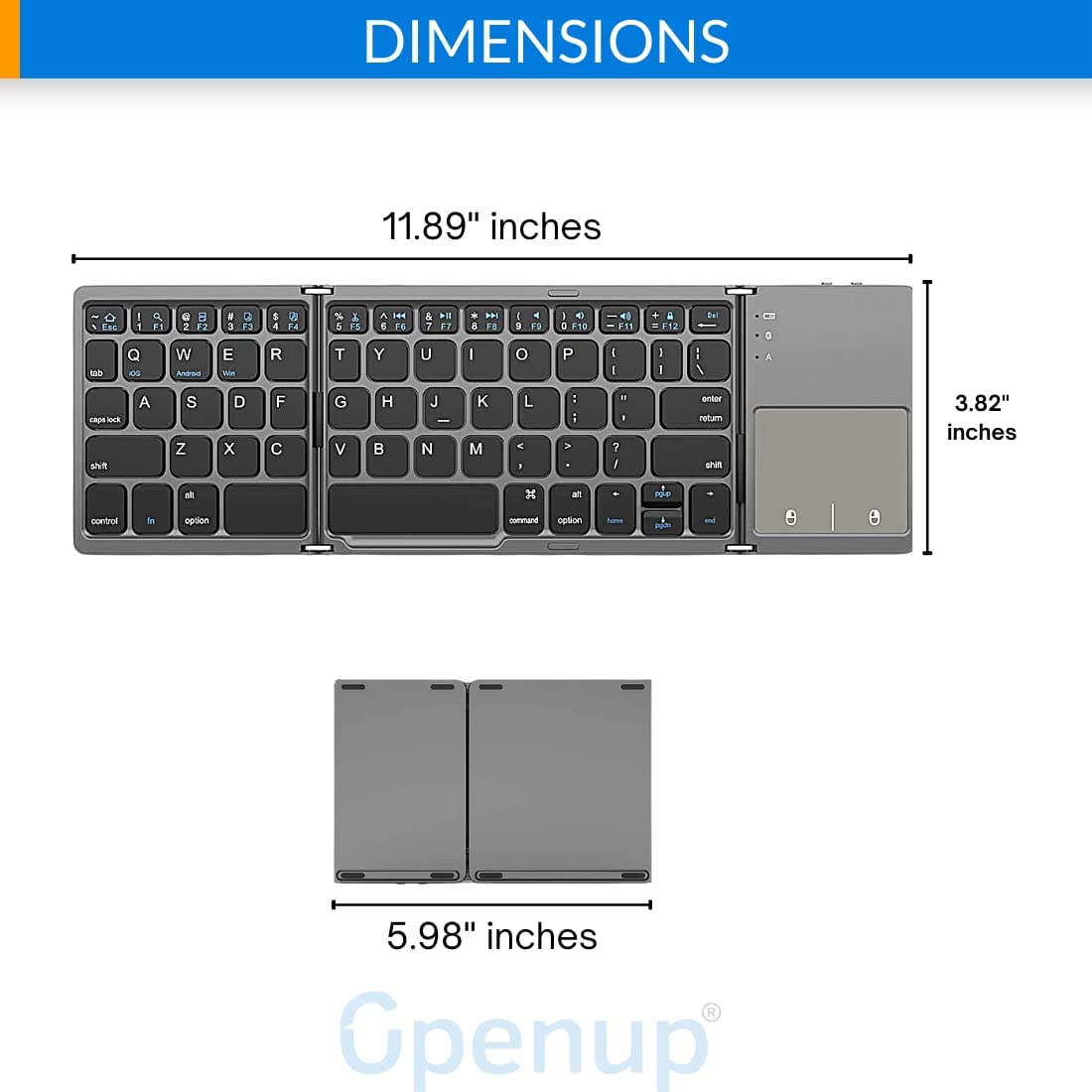 (Almost Sold Out) Foldable Wireless Bluetooth Keyboard For Phone&Tablets (Free Shipping)
